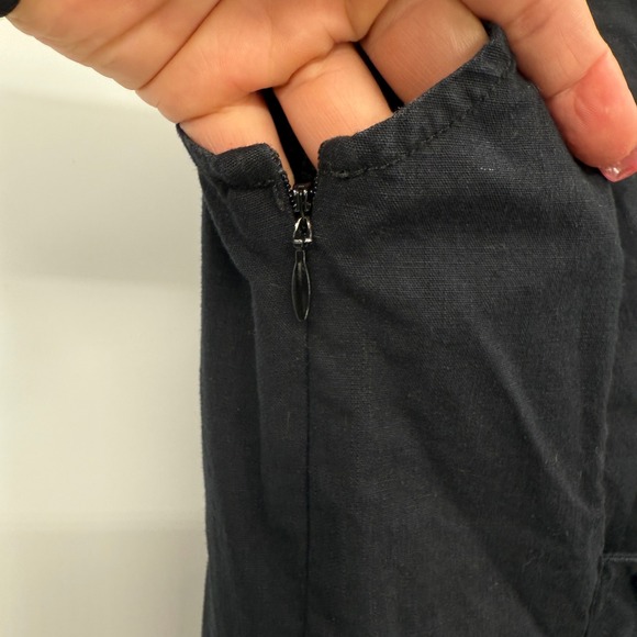 Free People Black Sleeveless Romper Tie Front Cutout Back Casual Womens Size 2 - Picture 9 of 12